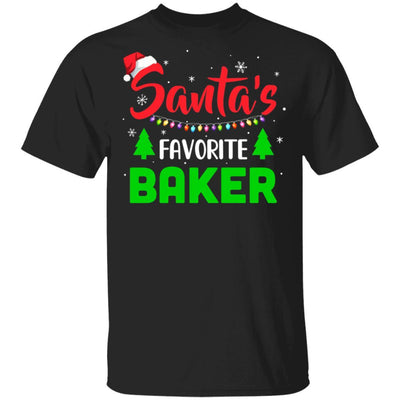 Santa's Favorite Baker Funny Christmas Xmas Gifts-T-Shirt & Sweatshirt-Classic T-Shirt-Black
