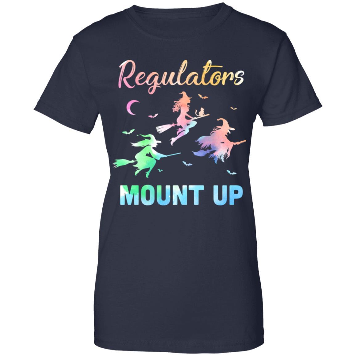 Regulators Mount Up Funny Halloween Witch For Women-T-Shirt & Tank Top-Women's T-Shirt-Navy