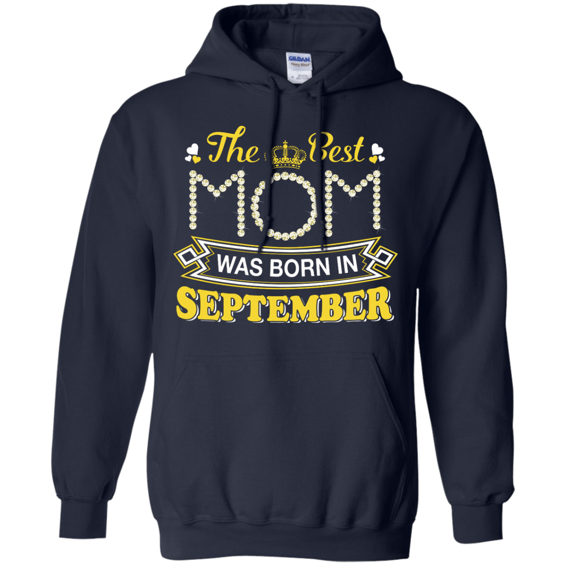 The Best Mom Was Born In September-T-Shirt & Hoodie-Pullover Hoodie-Navy