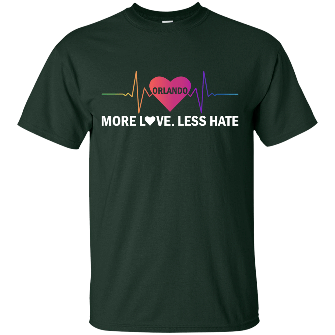 More Love Less Hate - Orlando-T-Shirt & Hoodie-Classic T-Shirt-Forest Green