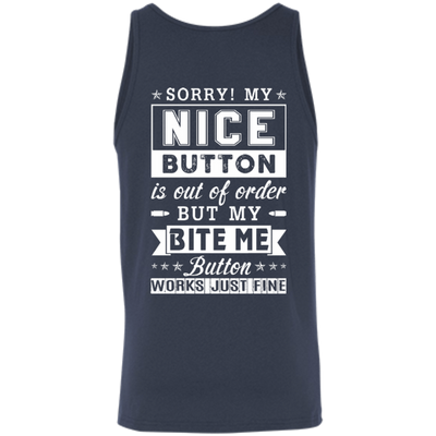 Sorry My Nice Button Is Out Of Order-T-Shirt & Hoodie-Unisex Tank-Navy