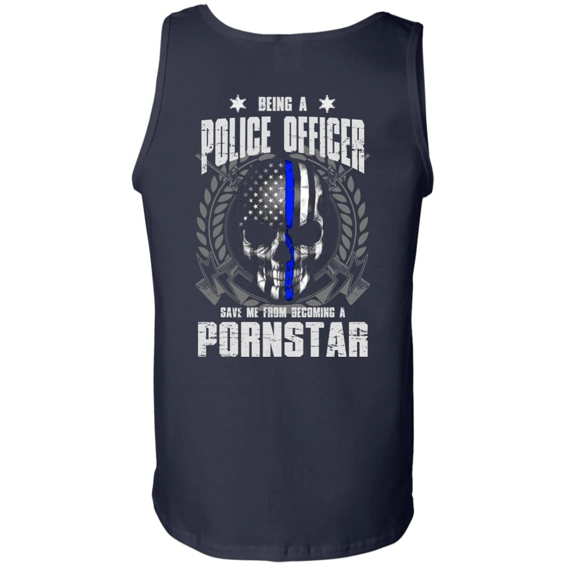 BEING A POLICE OFFICER-T-Shirt & Hoodie-Unisex Tank-Navy