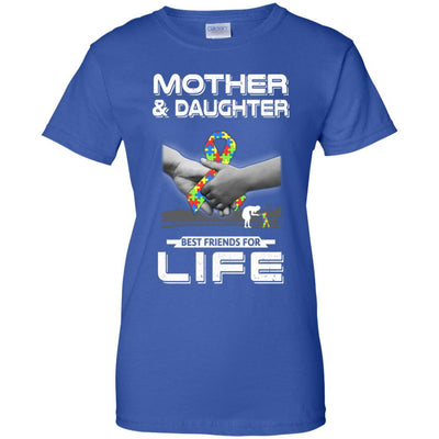 Autism Awareness Mother And Daughter Best Friends For Life-T-Shirt & Hoodie-Women's T-Shirt-Royal