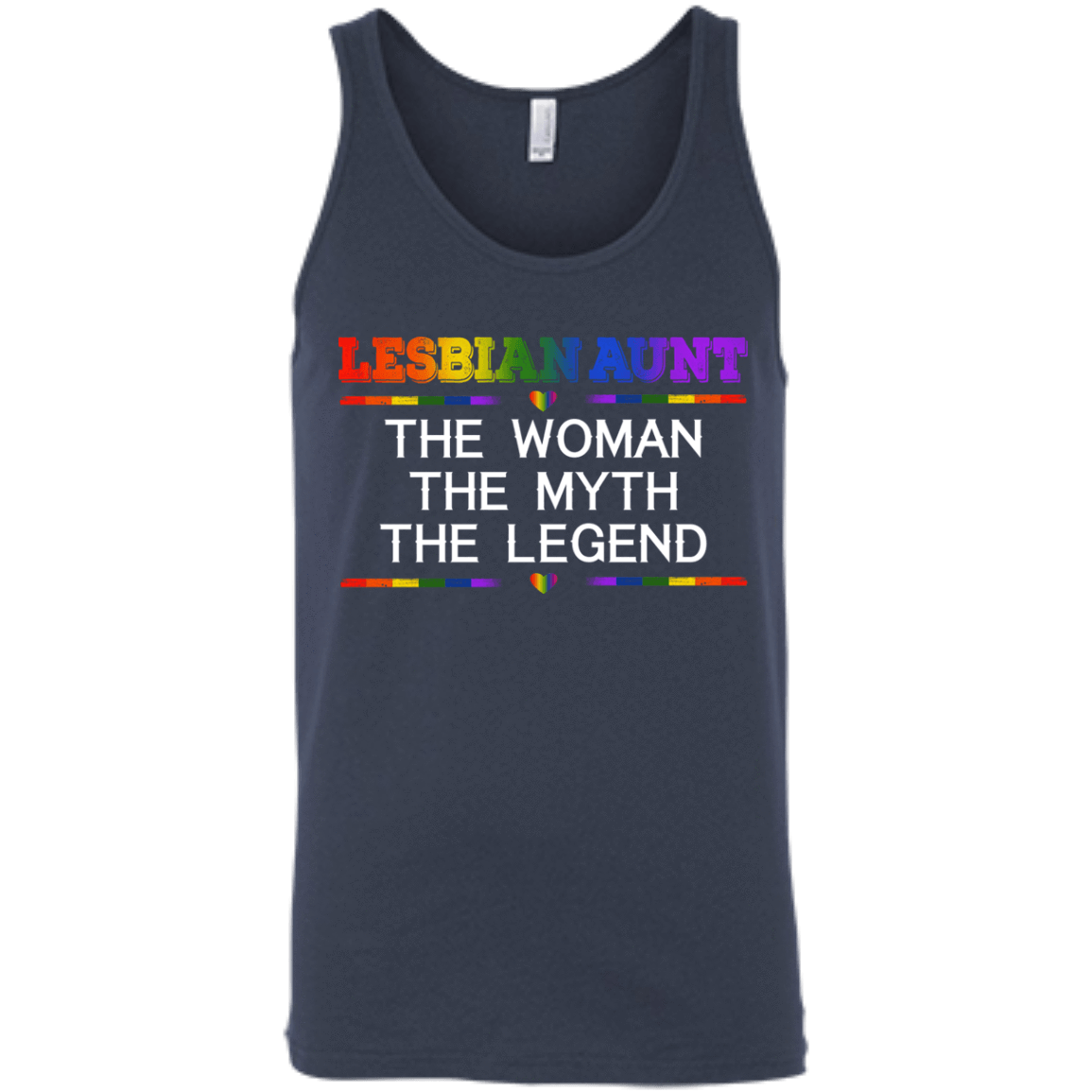 Lesbian Aunt The Woman The Myth The Legend-T-Shirt & Hoodie-Unisex Tank-Navy