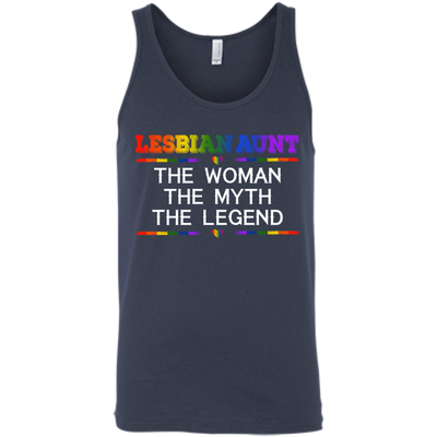 Lesbian Aunt The Woman The Myth The Legend-T-Shirt & Hoodie-Unisex Tank-Navy