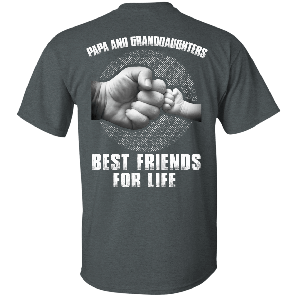 Papa And Granddaughters Best Friends For Life-T-Shirt & Hoodie-Classic T-Shirt-Dark Heather