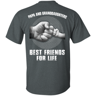 Papa And Granddaughters Best Friends For Life-T-Shirt & Hoodie-Classic T-Shirt-Dark Heather