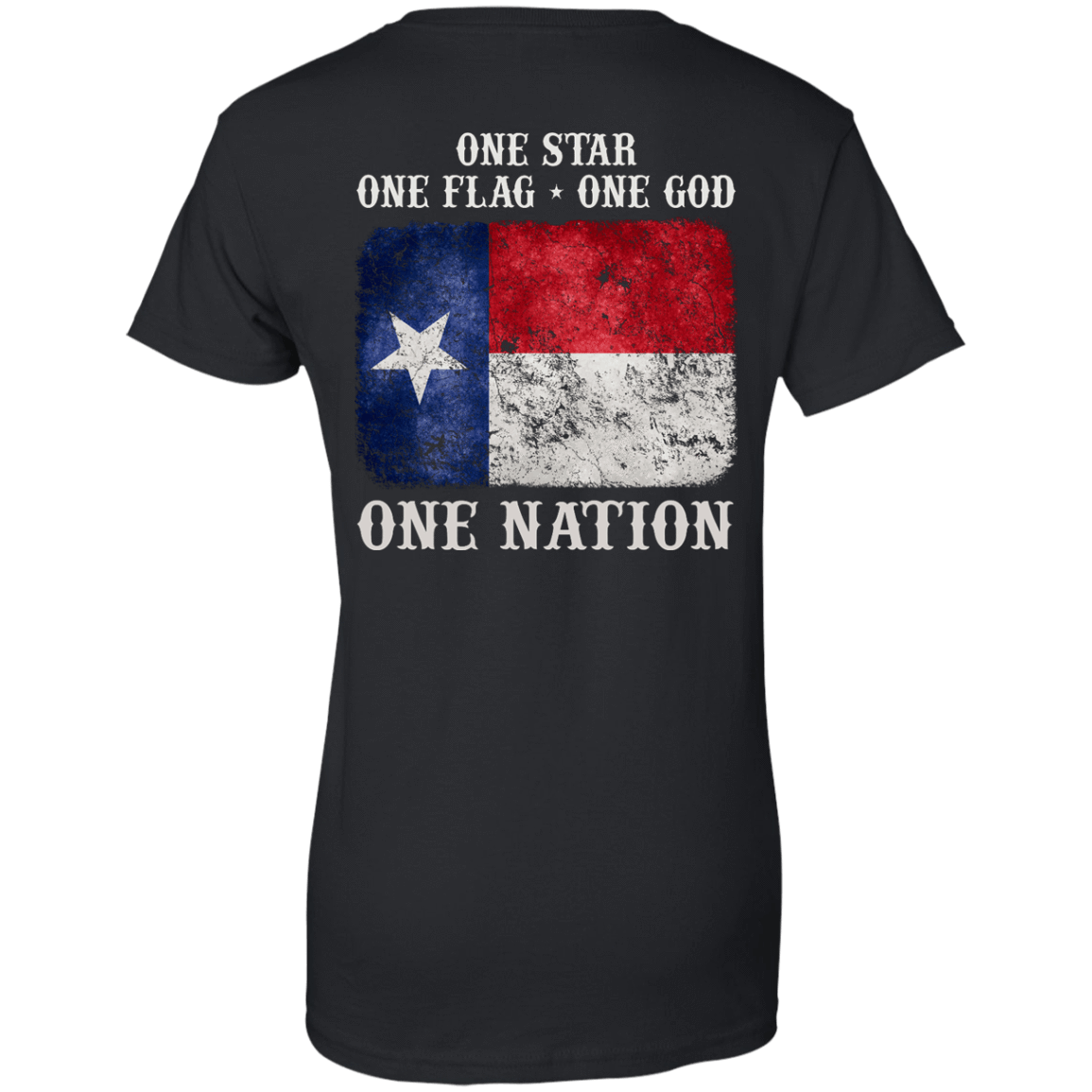 One Star One Flag One God One Nation-T-Shirt & Hoodie-Women's T-Shirt-Black