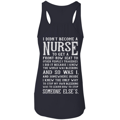 I Didn't Become A Nurse-T-Shirt & Hoodie-Women's Flowy Racerback Tank-Midnight