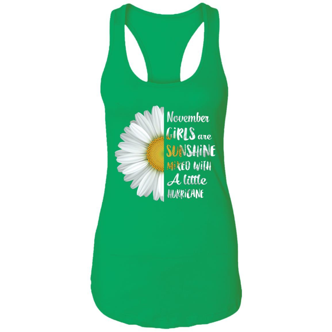 Daisy November Girls Birthday Gifts For Women-T-Shirt & Tank Top-Women's Ideal Racerback Tank-Kelly Green
