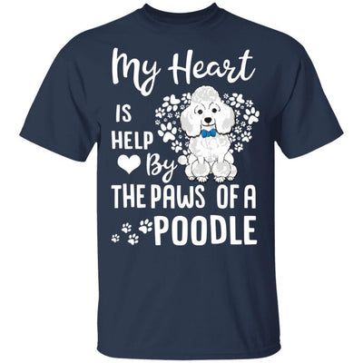My Heart Is Held By The Paws Of A Poodle Lover-T-Shirt & Hoodie-Classic T-Shirt-Navy