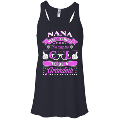 I Admit It I'm Way Too Cool To Be A Grandma-T-Shirt & Hoodie-Women's Flowy Racerback Tank-Midnight