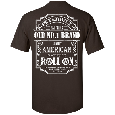 PETERBILT TRUCK BACK PETERBILT OLD NO 1-T-Shirt & Hoodie-Classic T-Shirt-Dark Chocolate