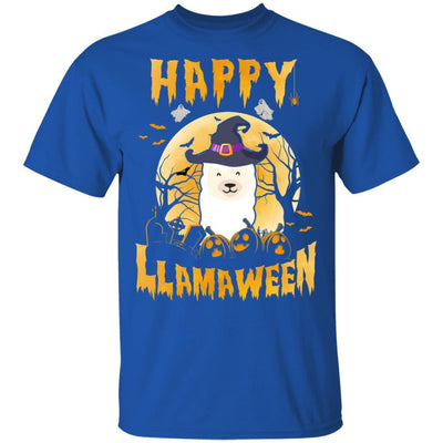 Halloween Llama Witch Costume Happy Llamaween-T-Shirt & Tank Top-Classic T-Shirt-Royal