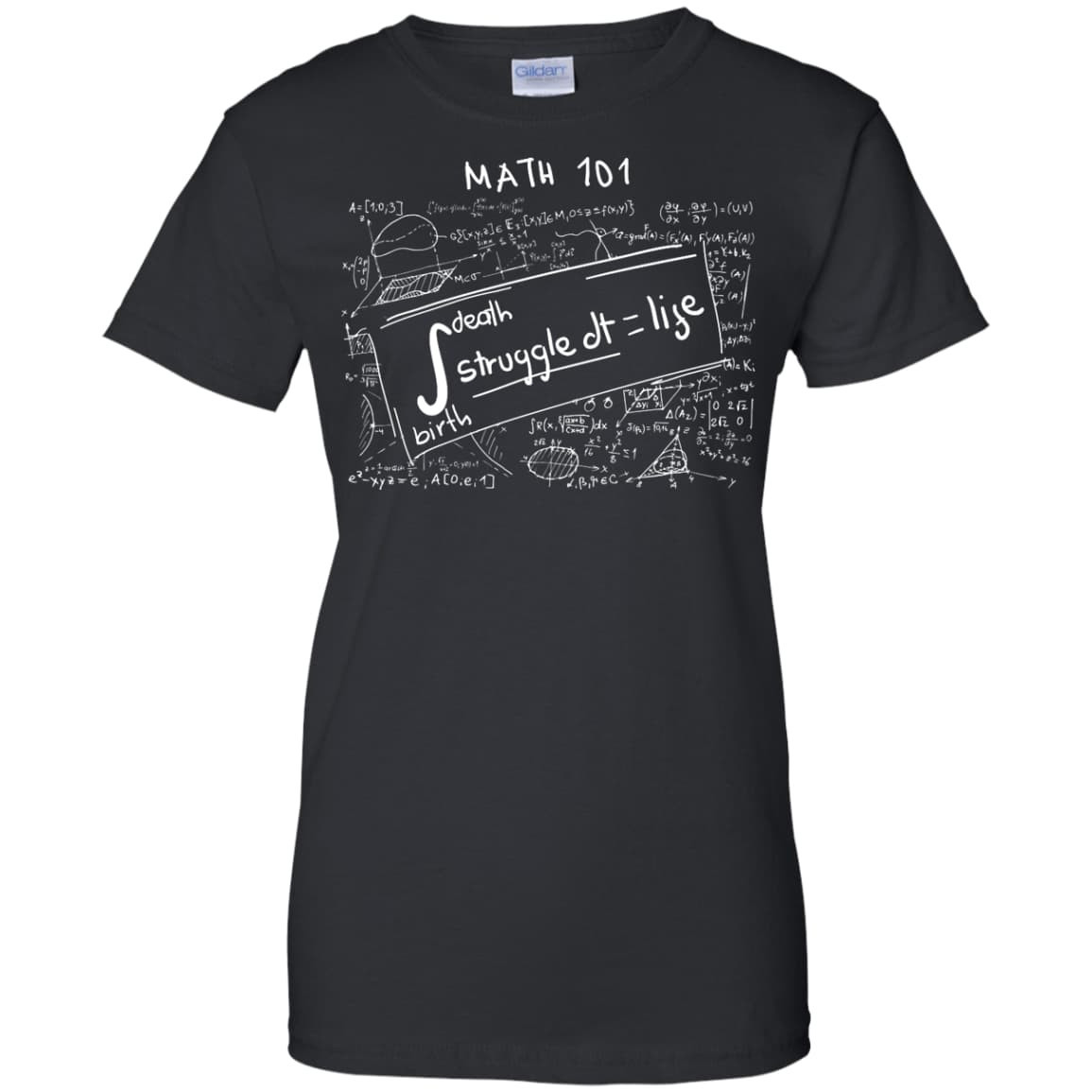 Death Birth Stuggle dt = life, LIFE IS MATH-T-Shirt & Hoodie-Women's T-Shirt-Black