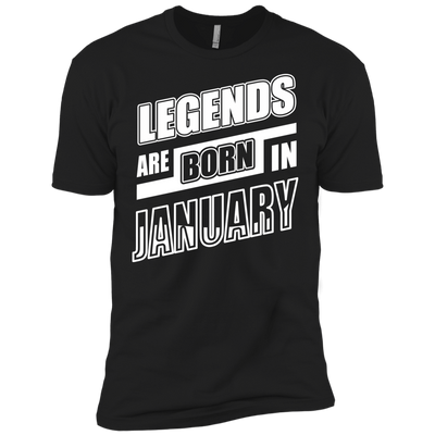 Legends are born in JANUARY-T-Shirt & Hoodie-Premium T-Shirt-Black