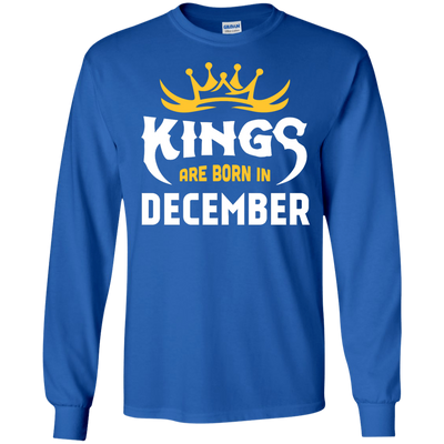 Kings Are Born In December-T-Shirt & Hoodie-Long Sleeve T-Shirt-Royal