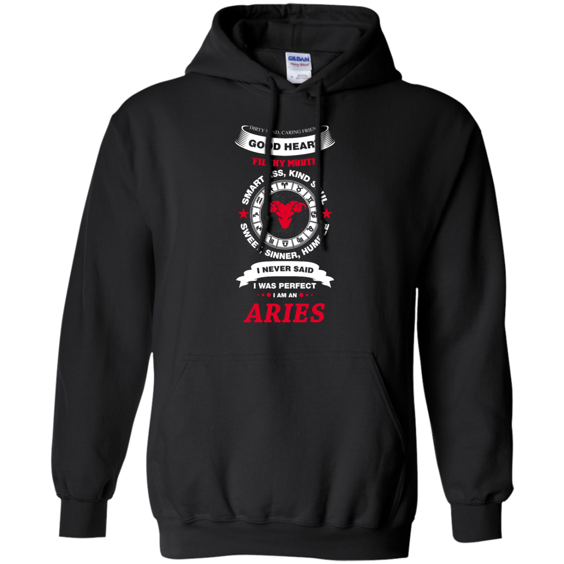 I Never Said I Was Perfect I Am An ARIES-T-Shirt & Hoodie-Pullover Hoodie-Black