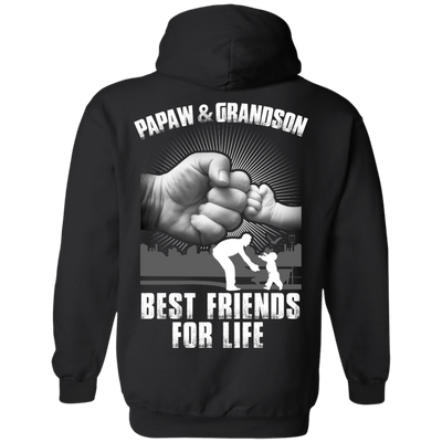 Papaw And Grandson Best Friends For Life-T-Shirt & Hoodie-Pullover Hoodie-Black