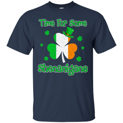 St. Patrick's Time For Some Shenanigans Funny Party-T-Shirt & Hoodie-Classic T-Shirt-Navy