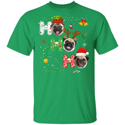 Christmas Ho Ho Ho Pug Lover Funny Xmas Gift-T-Shirt & Sweatshirt-Classic T-Shirt-Irish Green