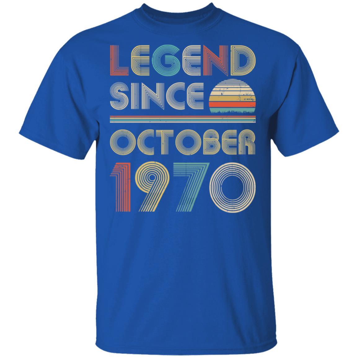 Legend Since October 1970 Vintage 51th Birthday Gifts-T-Shirt & Hoodie-Classic T-Shirt-Royal