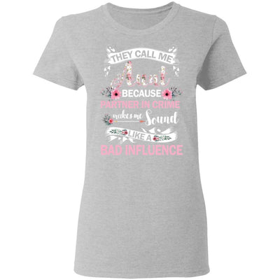 They Call Me Aunt Because Partner In Crime-T-Shirt & Tank Top-Women's T-Shirt-Sport Grey