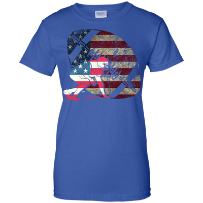 Tackle Football America Flag-T-Shirt & Hoodie-Women's T-Shirt-Royal