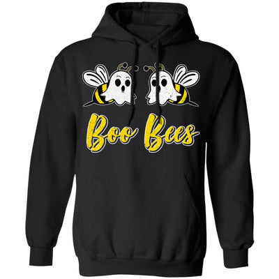Boo Bees Couple Halloween Costume Funny Bee Ghost-T-Shirt & Tank Top-Pullover Hoodie-Black