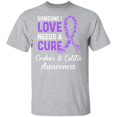 Someone I Love Needs Cure Crohn's And Colitis Awareness-T-Shirt & Hoodie-Classic T-Shirt-Sport Grey