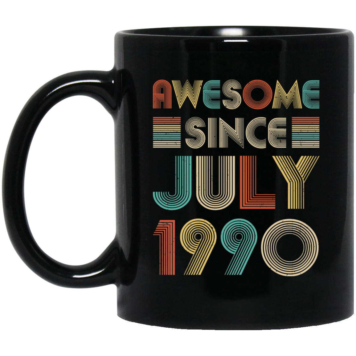 Awesome Since July 1990 Vintage 31th Birthday Gifts Mug-Coffee Mug-BM11OZ 11 oz. Black Mug-Black