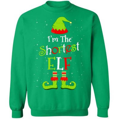 I'm The Shortest Elf Family Matching Funny Christmas Group Gift-T-Shirt & Sweatshirt-Crewneck Sweatshirt-Irish Green