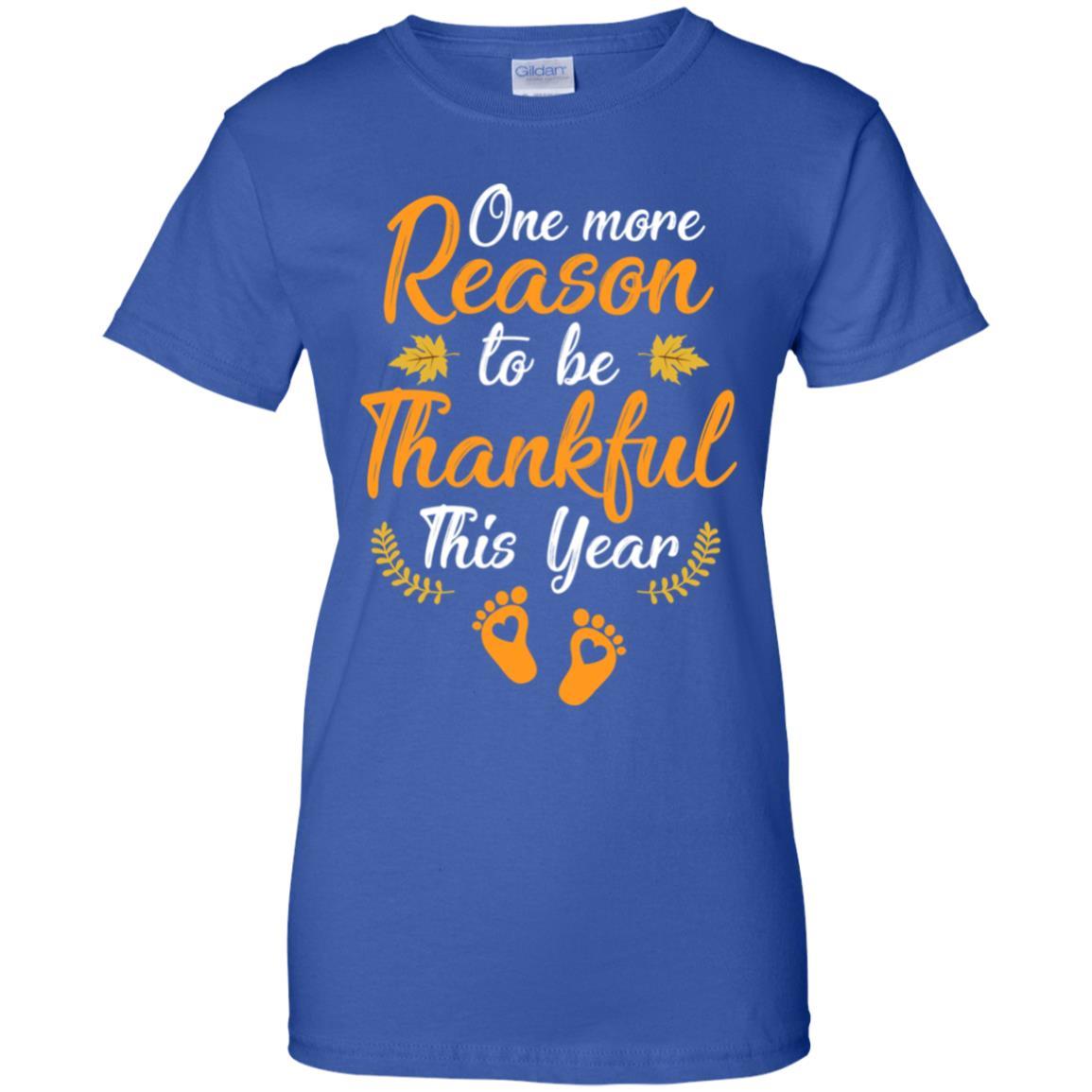 Thanksgiving Pregnancy Announcement Thankful This Year-T-Shirt & Tank Top-Women's T-Shirt-Royal