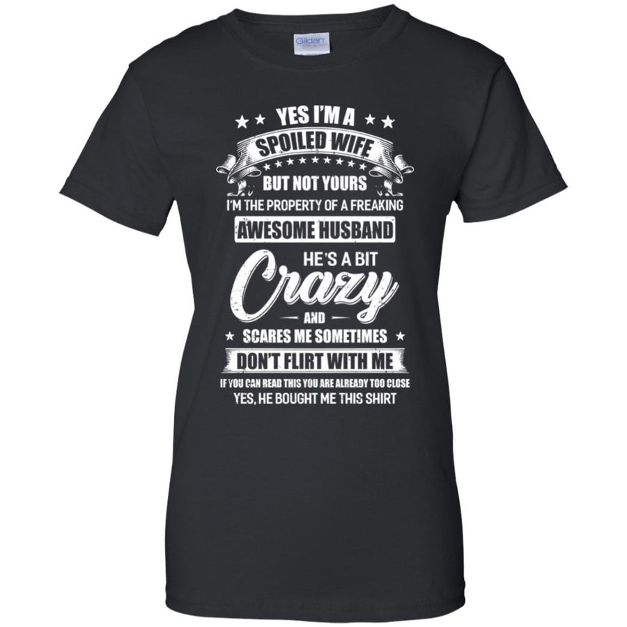 Yes Im A Spoiled Wife But Not Yours Funny Husband Gift-T-Shirt & Hoodie-Women's T-Shirt-Black