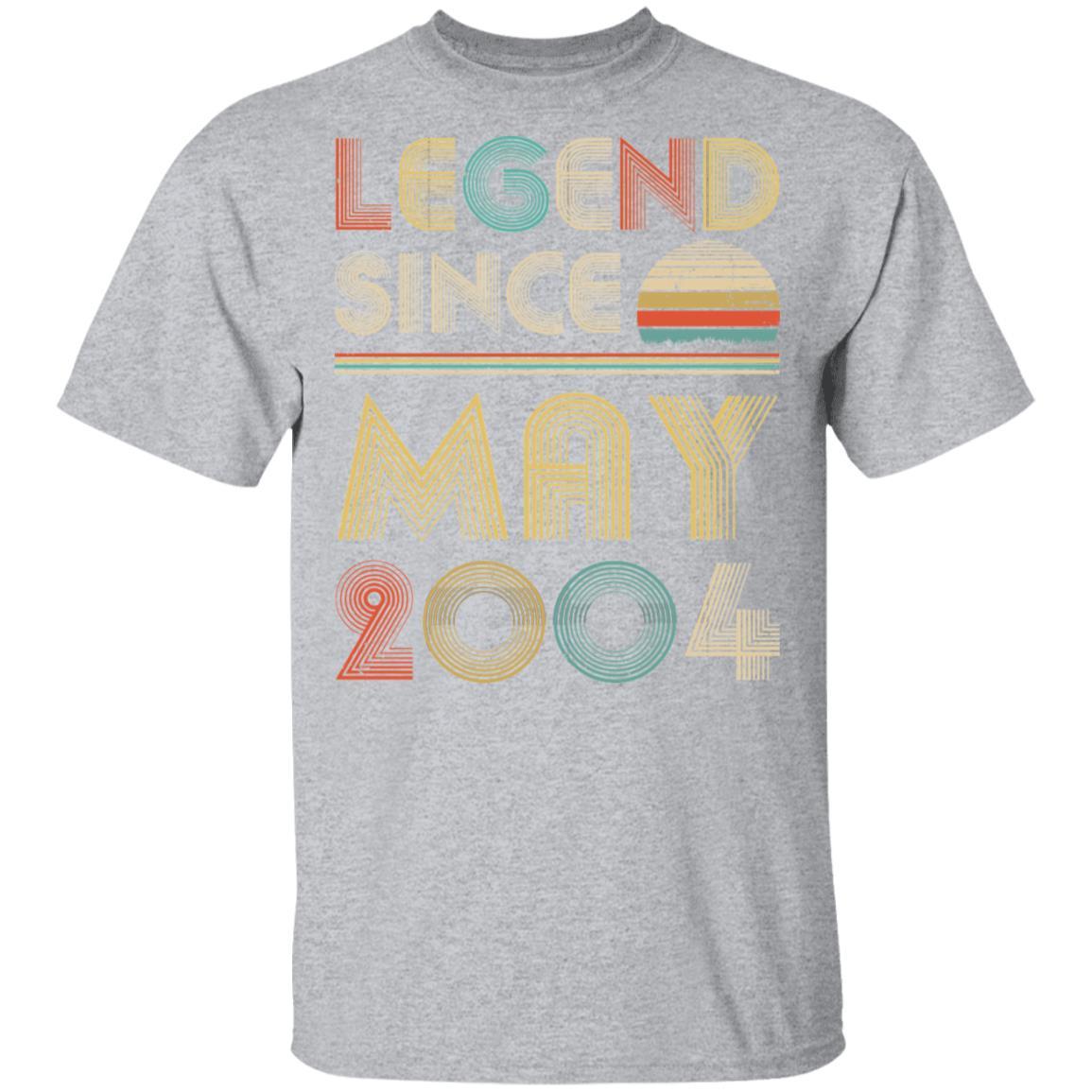 Legend Since May 2004 Vintage 17th Birthday Gifts-T-Shirt & Hoodie-Classic T-Shirt-Sport Grey