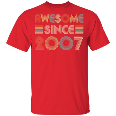 Awesome Since 2007 14th Birthday Gifts-T-Shirt & Hoodie-Youth T-Shirt-Red
