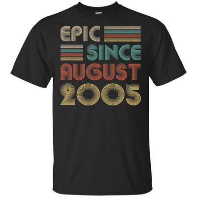 Epic Since August 2005 16th Birthday Gift 16 Yrs Old-T-Shirt & Hoodie-Classic T-Shirt-Black