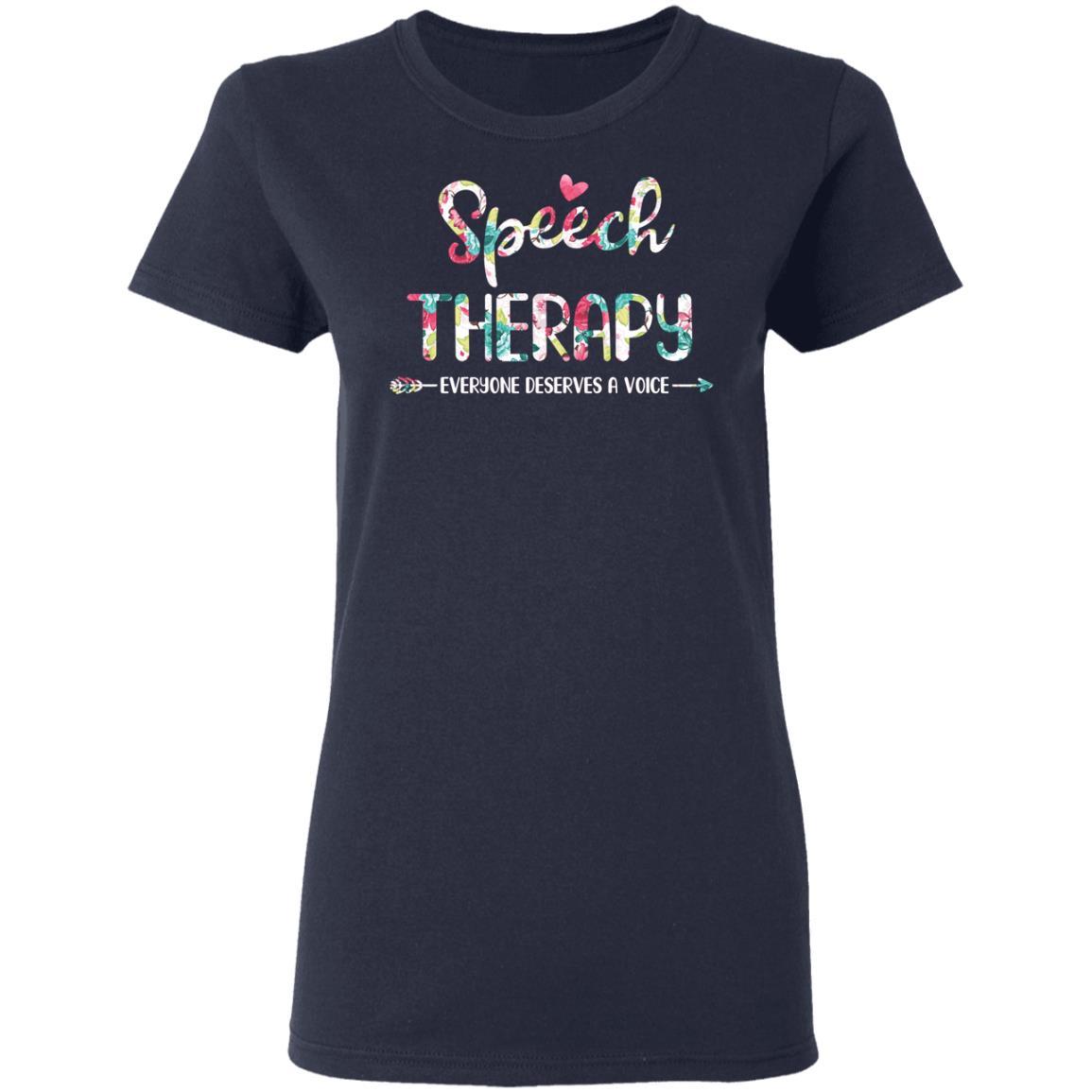 Speech Therapy Language Pathologist Gift Girl-T-Shirt & Hoodie-Women's T-Shirt-Navy