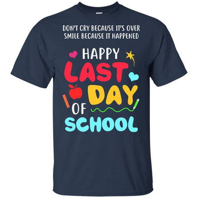 Smile Because It Happened Happy Last Day Of School Youth-Youth Shirt-Youth T-Shirt-Navy