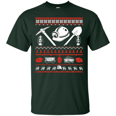 Coal Miner Christmas Sweater-T-Shirt & Hoodie-Classic T-Shirt-Forest Green