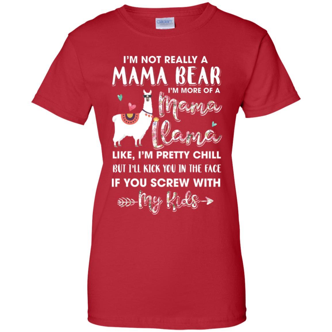 I'm Not Really A Mama Bear I'm More Of A Mama Llama-T-Shirt & Hoodie-Women's T-Shirt-Red