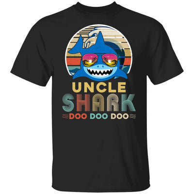 Retro Vintage Uncle Shark Doo Doo Doo-T-Shirt & Hoodie-Classic T-Shirt-Black