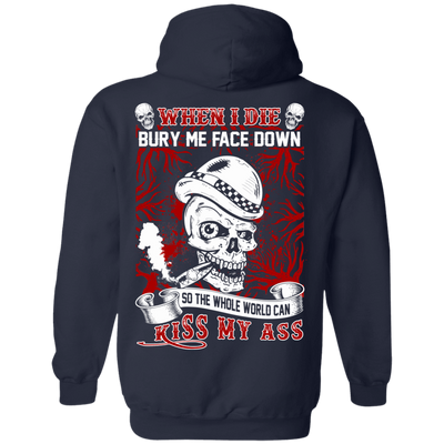 When I Die BURY ME FACE DOWN-T-Shirt & Hoodie-Pullover Hoodie-Navy