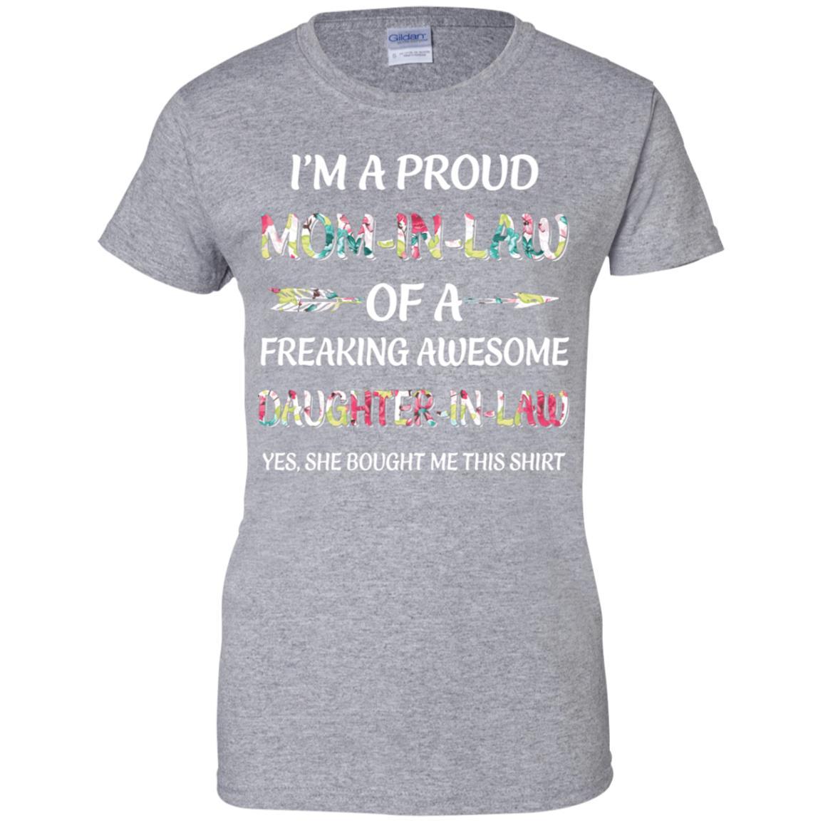 Proud Mom-In-Law Mother's Day Gift From A Daughter-In-Law-T-Shirt & Hoodie-Women's T-Shirt-Sport Grey