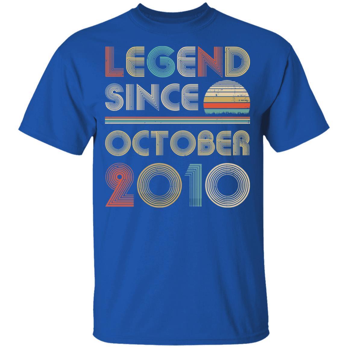 Legend Since October 2010 Vintage 11th Birthday Gifts Youth-Youth Shirt-Youth T-Shirt-Royal