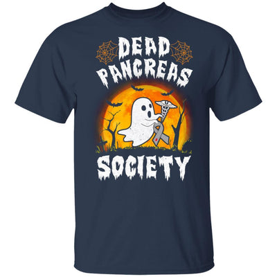Dead Pancreas Society Diabetes Awareness Halloween Ghost-T-Shirt & Hoodie-Classic T-Shirt-Navy