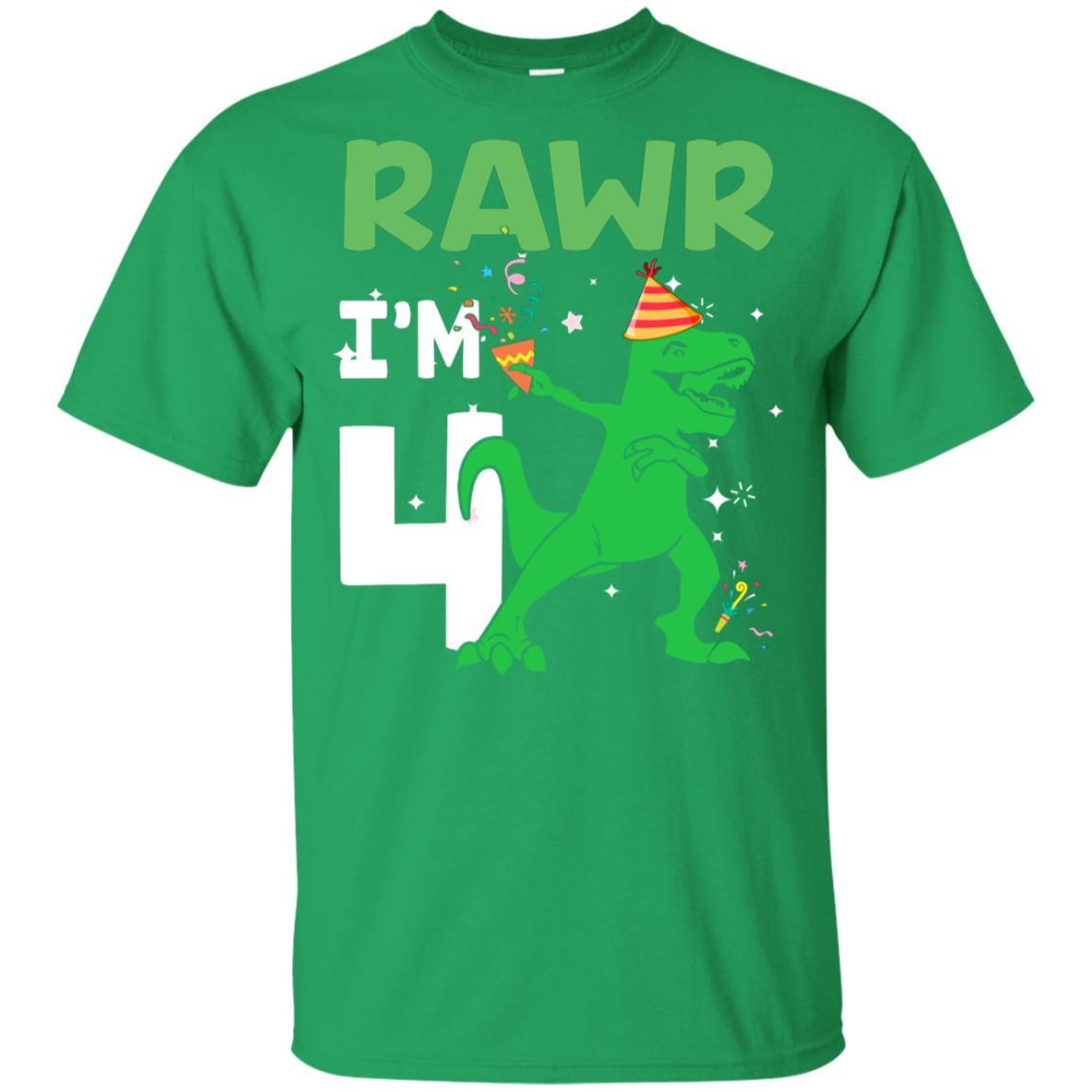 Rawr I'm 6 Birthday Gifts 2015 Dinosaur For Boys Youth-Youth Shirt-Youth T-Shirt-Irish Green