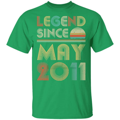 Legend Since May 2011 Vintage 10th Birthday Gifts Youth-Youth Shirt-Youth T-Shirt-Irish Green