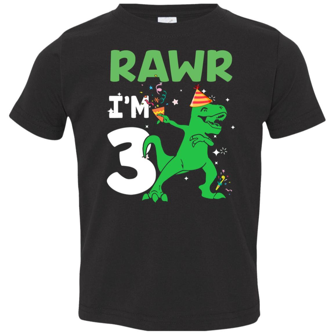 Rawr I'm 5 Birthday Gifts 2016 Dinosaur For Boys Youth-Youth Shirt-Toddler T-Shirt-Black