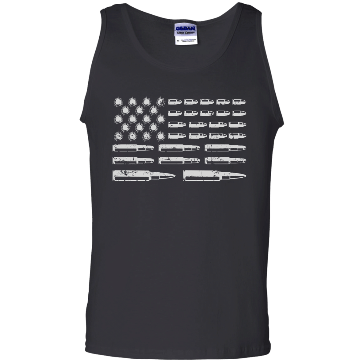 Rifle American Flag Gun Rights-T-Shirt & Hoodie-Unisex Tank-Black